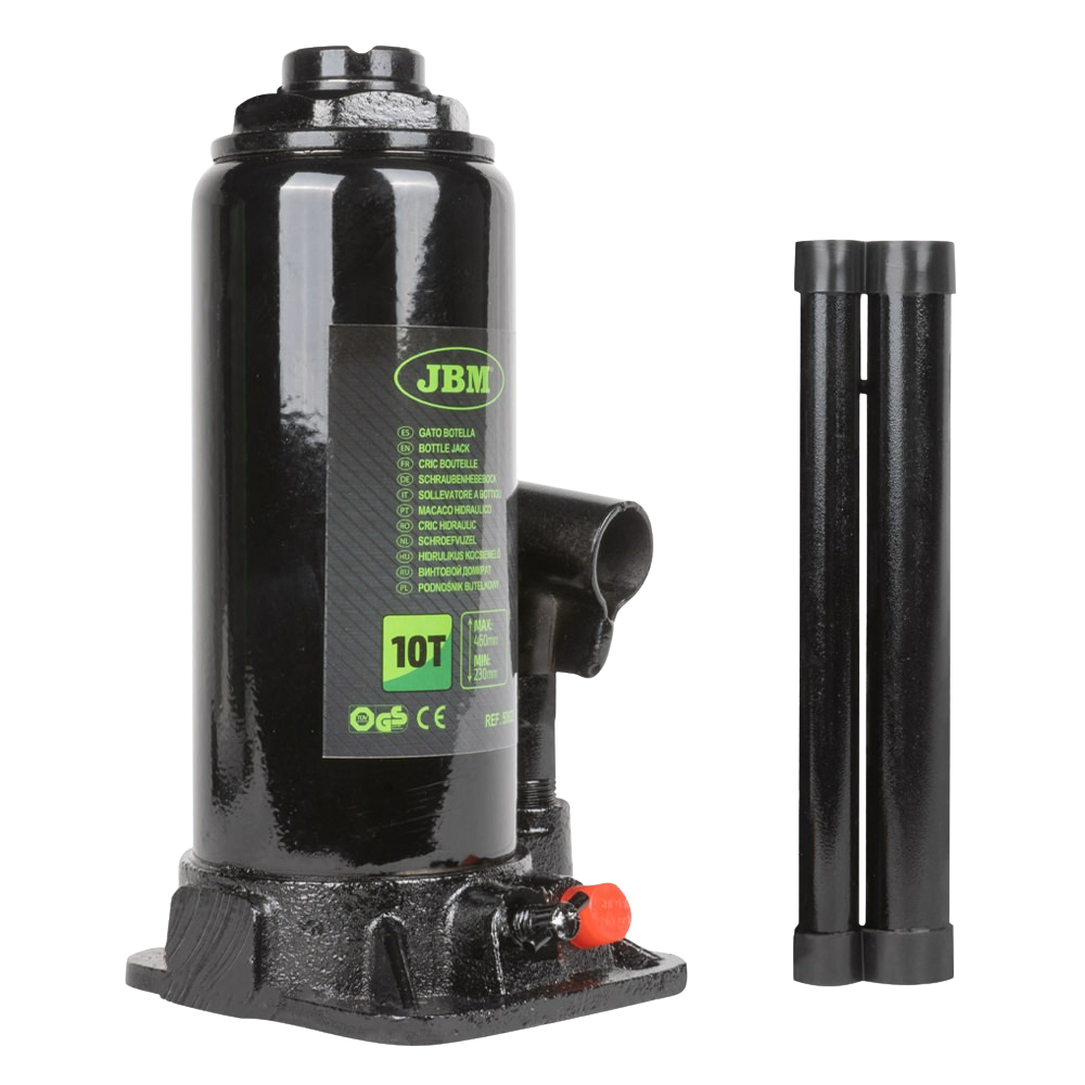 Cric bouteille JBM 10 tonnes pour levage lourd (vue 2)