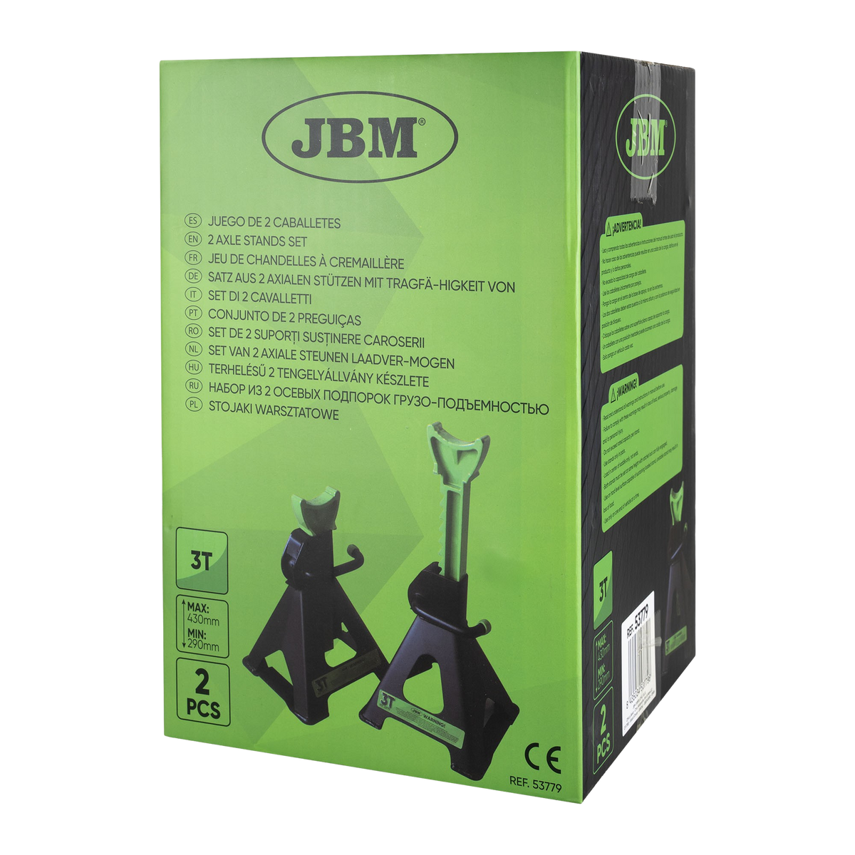 Chandelles JBM 3 tonnes, lot de 2, hauteur réglable (vue 4)
