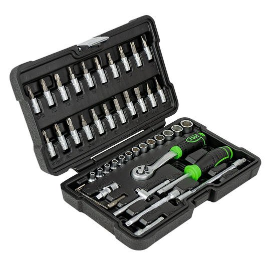 Coffret Douilles & Embouts 1/4” Pro – 46 Pièces