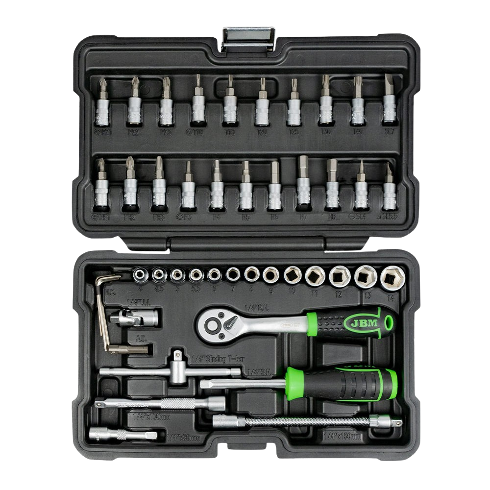 Coffret Douilles & Embouts 1/4” Pro – 46 Pièces