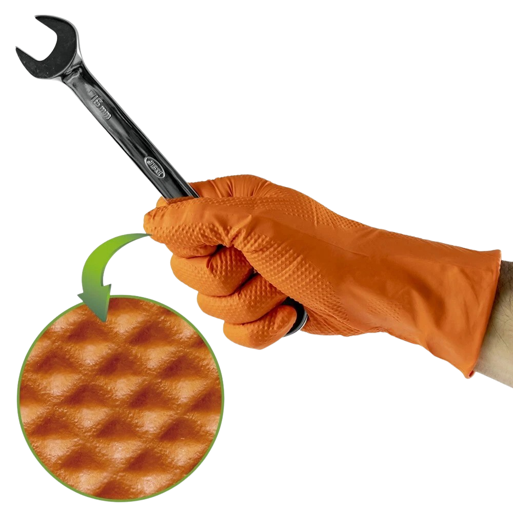 Gants en Nitrile Renforcés - Texture Diamant (Lot de 2)