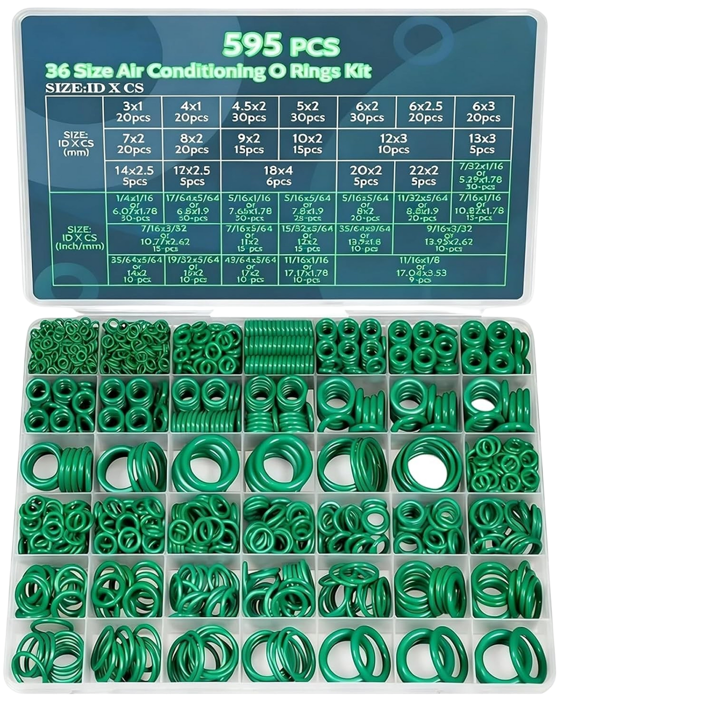 Kit de 595 joints toriques pour climatisation auto