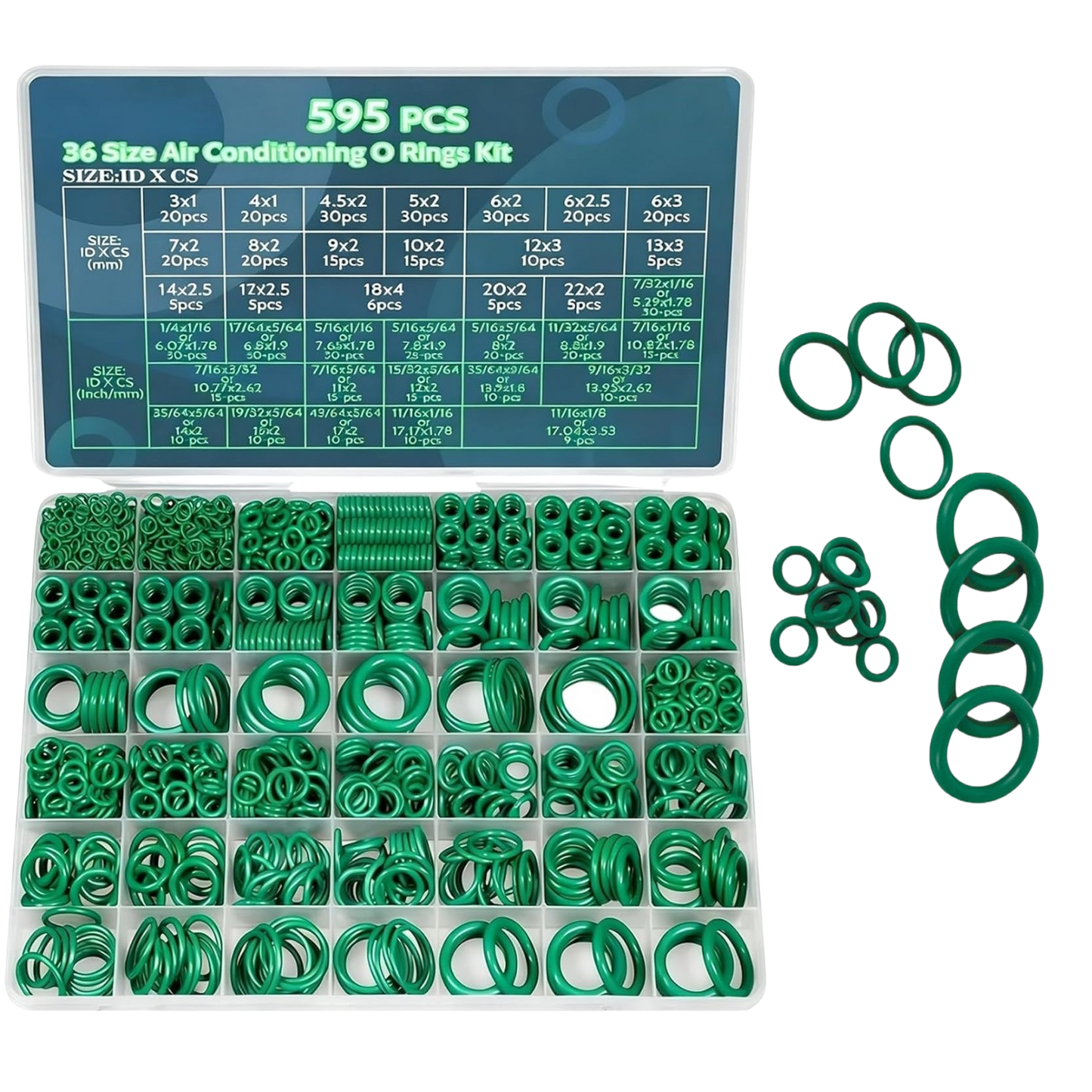 Kit de 595 joints toriques pour climatisation auto