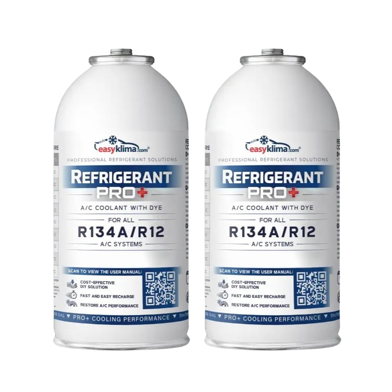 Gaz R134A / R12 (lot de 2) + Flexible
